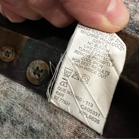 WOOLRICH Flannel Shirt Heavy Brown Southwestern Aztec Long Sleeve Mens Size XL, - Picture 15 of 16